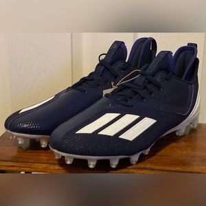 Adidas Adizero Scorch Football Cleats Navy Blue/White FX4250 Men's Size 11.5 NEW